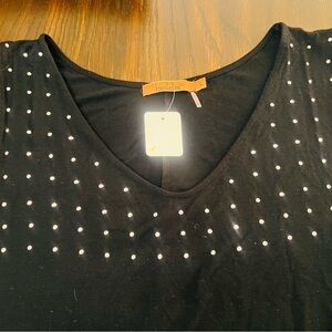 Vintage Belldini Black sleeveless Top with Stud Accents